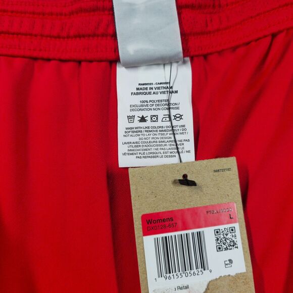 Nike Women's DRI-FIT Standard Fit Polyester Soccer Shorts Red large 00012 - Picture 5 of 8